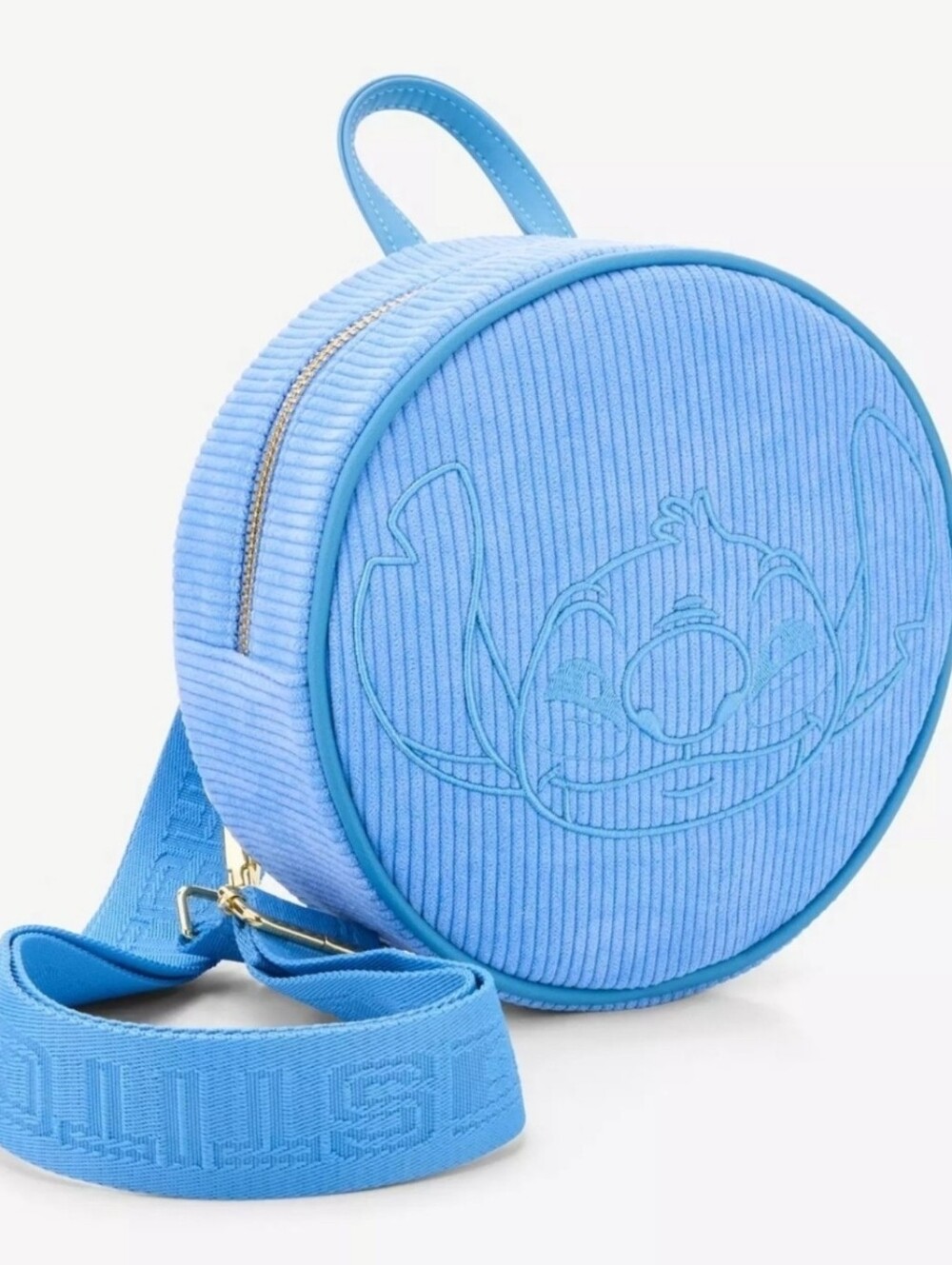 NWT! Loungefly Lilo & Stitch Corduroy Embroidered Convertible Mini Backpack